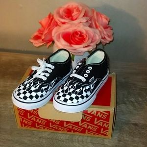 (Checker Flame) -Colared Vans-